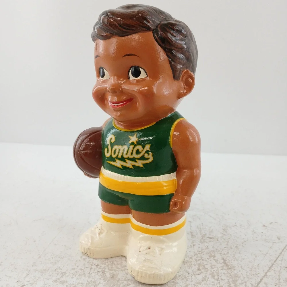 Seattle Sonic Drive-In Ceramic Piggy Bank 1967-68 Boy Mascot Coin Bank 6